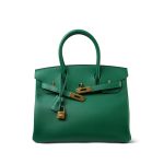 Birkin 30 Malachite Epsom Gold Plated C Stamp - Image 7