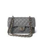 20C Grey Caviar Quilted Classic Flap Small LGHW - Image 3