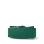 22A Green Lambskin Quilted Mini Rectangular Single Flap LGHW - Image 5