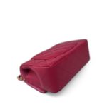 23P Dark Pink/Light Pink Lambskin Quilted Mini Top Handle LGHW - Image 7