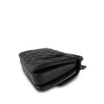21S Black Lambskin Quilted Small Trendy CC Light Gold Hardware - Image 9