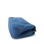 22P Denim Quilted Single Flap Small Aged Gold Hardware - Image 8
