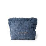 24S Washed Denim Quilted 22 Hobo Bag Small - Image 4