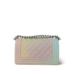Cuba Rainbow Caviar Quilted Boy Bag Small SHW - Image 4