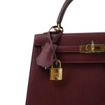 Kelly Sellier 25 Rouge H Veau Sombrero Gold Plated A Stamp - Image 3