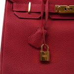Birkin 30 Rouge Vif Veau Togo Gold Plated Y Stamp - Image 12