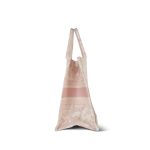 Dior Ecru and Pink Toile de Jouy Embroidery Book Tote Medium - Image 8
