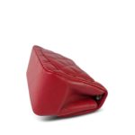 Red Lambskin Quilted Mini Square Flap SHW - Image 9