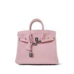 Birkin 25 Rose Sakura Swift Palladium Plated D Stamp - Image 2
