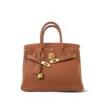 Birkin 30 Gold Veau Togo Gold Plated X Stamp - Image 14