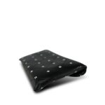 Black Lambskin Quilted CC Printed Envelope Flap Bag Clutch With Chain SHW - Image 8