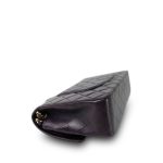 Plum Lambskin Quilted Classic Flap Medium Light Gold Hardware - Image 9