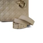 Powder Beige Lambskin Cannage Lady Dior Medium Light Gold Hardware - Image 5