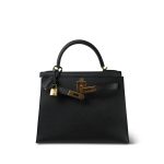 Kelly Sellier 28 Black Epsom Gold Plated B Stamp - Image 8