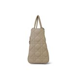 Powder Beige Lambskin Cannage Lady Dior Medium Light Gold Hardware - Image 8