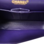 Plum Lambskin Quilted Classic Flap Medium Light Gold Hardware - Image 13