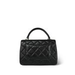 21S Black Lambskin Quilted Small Trendy CC Light Gold Hardware - Image 5