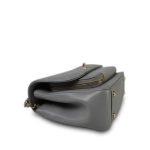 21B Grey Caviar Quilted Business Affinity Medium Flap Light Gold Hardware - Image 13
