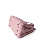 Birkin 25 Rose Sakura Swift Gold Plated X Stamp - Image 7