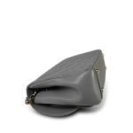 21B Grey Caviar Quilted Business Affinity Medium Flap Light Gold Hardware - Image 9