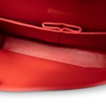 20S Red Lambskin Quilted Classic Flap Medium LGHW - Image 11