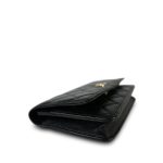 Black Lambskin Quilted Coco Charms Wallet on Chain WOC Light Gold Hardware - Image 15