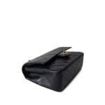 Navy Lambskin Quilted Classic Flap Medium Gold Hardware - Image 3