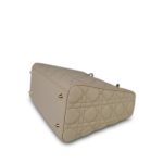 Powder Beige Lambskin Cannage Lady Dior Medium Light Gold Hardware - Image 15