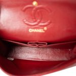 Red Lambskin Quilted Classic Flap Gold Hardware - Image 6