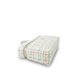 25C White/Multicolor Tweed Quilted Classic Clutch With Chain LGHW - Image 8