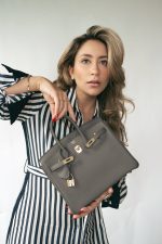Birkin 25 Etain Togo Rose Gold Plated Z Stamp - Image 2
