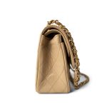 Beige Lambskin Matelasse Double Flap Gold Hardware - Image 3