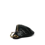 24A Black Lambskin Quilted Waist Bag/ Bumbag Enamel CC Chain Aged Gold Hardware - Image 4