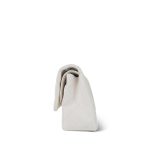 21S White Caviar Quilted Jumbo Classic Flap Silver Hardware - Image 2