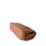 22S Caramel Lambskin Quilted Small Classic Flap Light Gold Hardware - Image 9