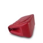 Red Lambskin Quilted Mini Square Flap SHW - Image 3