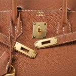 Birkin 30 Gold Veau Togo Gold Plated X Stamp - Image 17