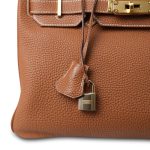 Birkin 30 Gold Veau Togo Gold Plated M Square Stamp - Image 2