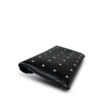 Black Lambskin Quilted CC Printed Envelope Flap Bag Clutch With Chain SHW - Image 9