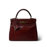 Vintage Kelly 28 Rouge H Box Calfskin Gold Plated (W) Stamp