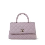 22P Light Pink Caviar Quilted Small Coco Handle LGHW