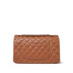 22S Caramel Lambskin Quilted Medium Classic Flap LGHW - Image 8
