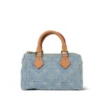 Sky Blue Denim Monogram Nano Speedy