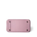 Birkin 25 Rose Sakura Swift Palladium Plated X Stamp - Image 5