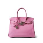 Birkin 30 Unopink Epsom Palladium Plated [N] Stamp - Image 4