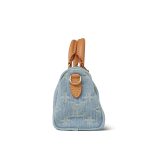 Sky Blue Denim Monogram Nano Speedy - Image 3
