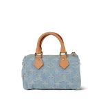 Sky Blue Denim Monogram Nano Speedy - Image 4