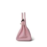 Birkin 25 Rose Sakura Swift Gold Plated T Stamp - Image 3