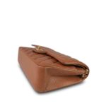 22S Caramel Lambskin Quilted Medium Classic Flap LGHW - Image 4