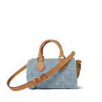 Sky Blue Denim Monogram Nano Speedy - Image 7